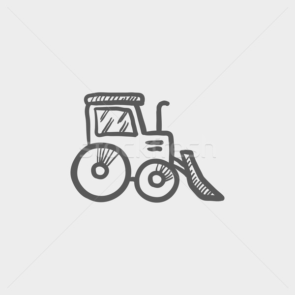 Bulldozer sketch icon Stock photo © RAStudio