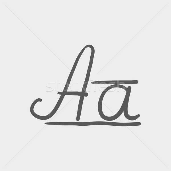 Cursive letter a sketch icon Stock photo © RAStudio