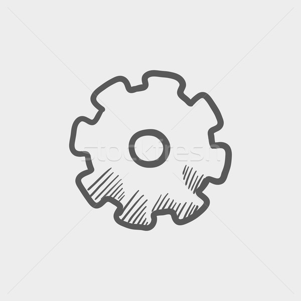 Gear sketch icon Stock photo © RAStudio