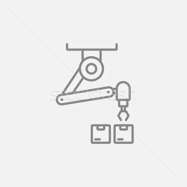 Robotic packaging line icon. Stock photo © RAStudio