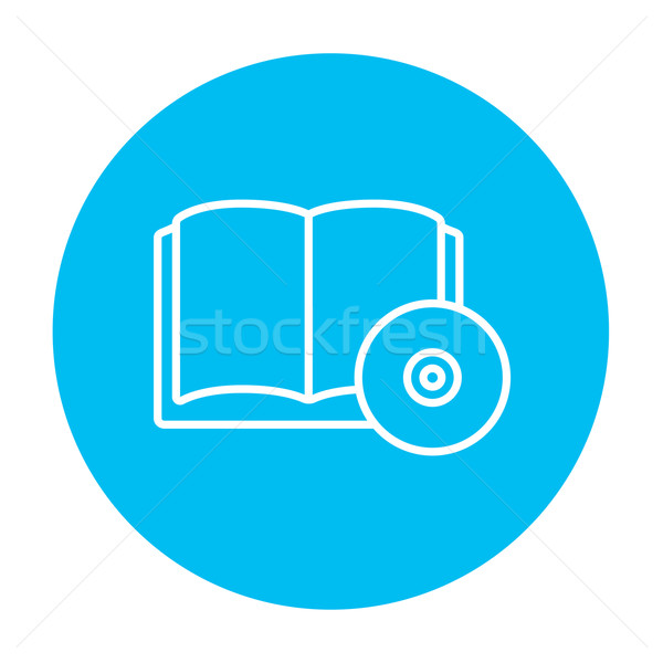 Audiobook and cd disc line icon. Stock photo © RAStudio