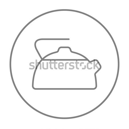 Stock photo: Kettle line icon.