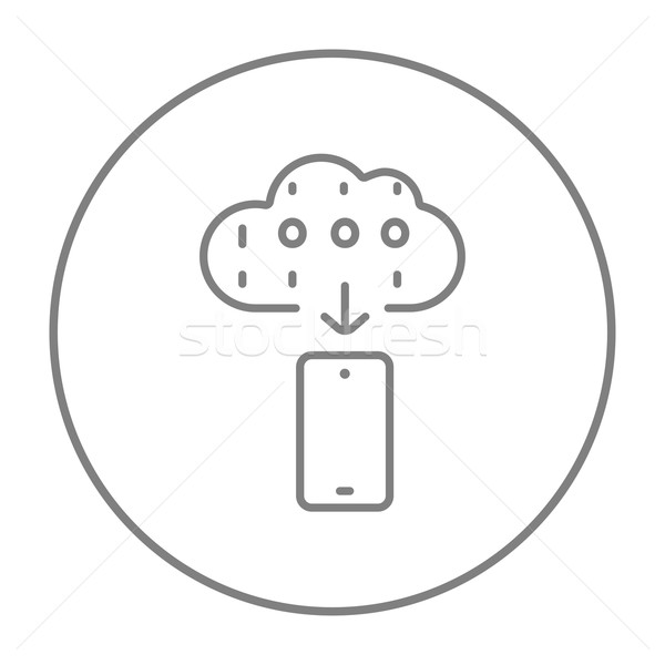 Cloud computing line icon. Stock photo © RAStudio