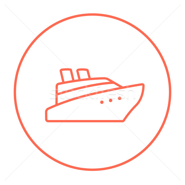 Crucero línea icono web móviles infografía Foto stock © RAStudio