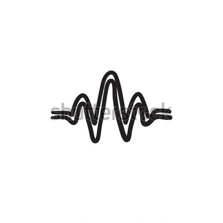 Sound wave sketch icon. Stock photo © RAStudio