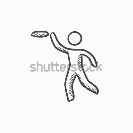 Frisbee sketch icon. Stock photo © RAStudio