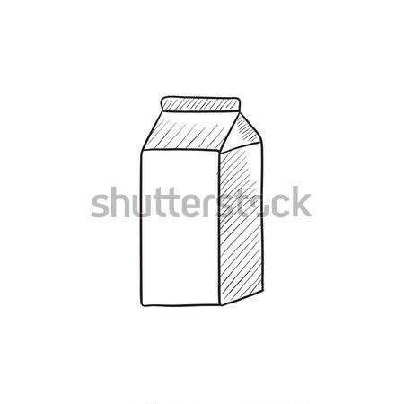 Packaged dairy product line icon. Stock photo © RAStudio