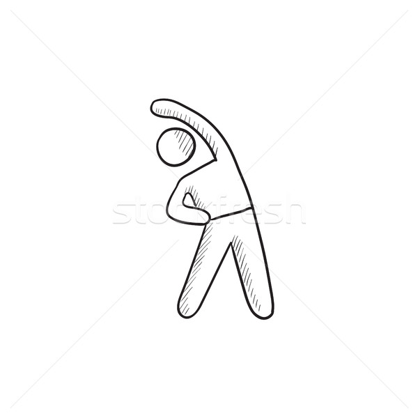 Man making exercises sketch icon. Stock photo © RAStudio