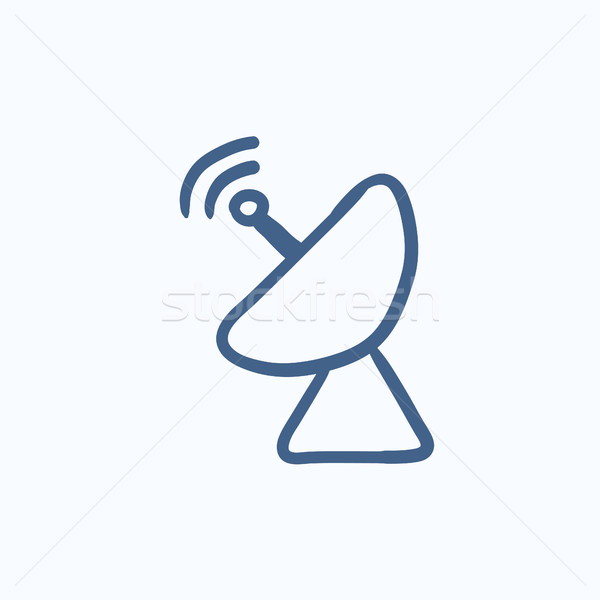 Radar satellite dish sketch icon. Stock photo © RAStudio