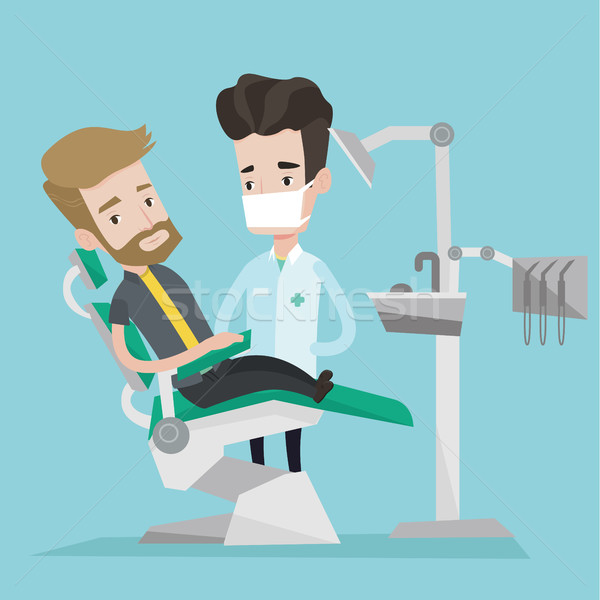 Patient and doctor at dentist office. Stock photo © RAStudio