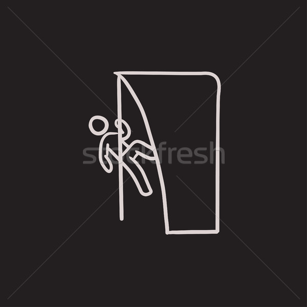Rock Skizze Symbol Vektor isoliert Hand gezeichnet Stock foto © RAStudio