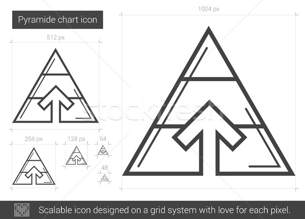 Pyramid chart line icon. Stock photo © RAStudio