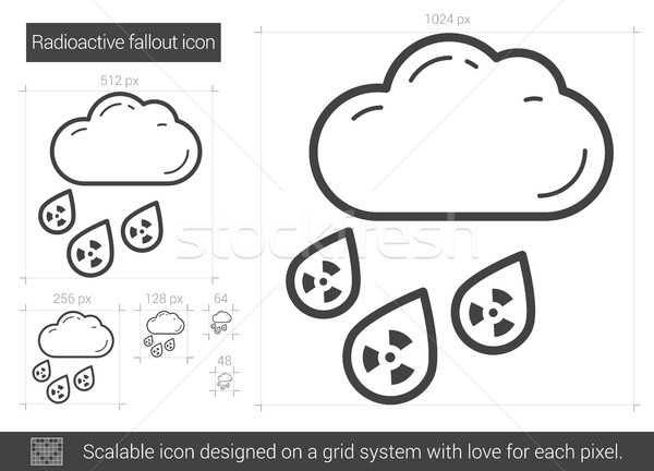 Radioactive fallout line icon. Stock photo © RAStudio