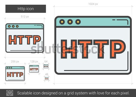 Http line icon. Stock photo © RAStudio