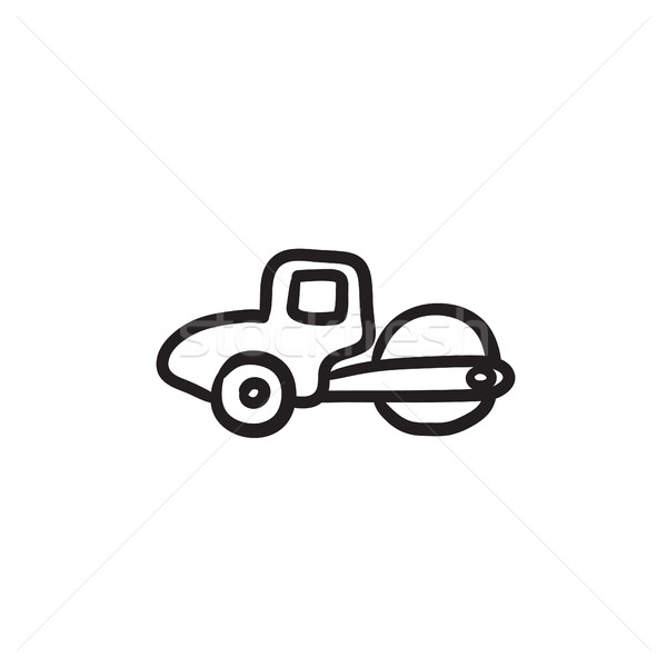 Road roller sketch icon. Stock photo © RAStudio