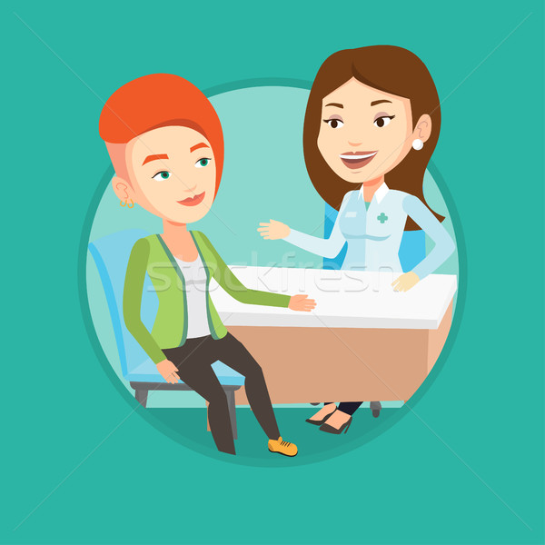 Doctor consulting female patient in office. Stock photo © RAStudio