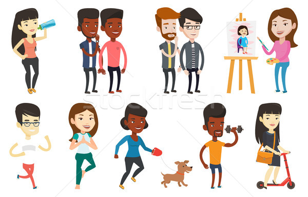 Vector set of sport characters. Stock photo © RAStudio