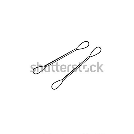 Bumbac schiţă icoană schita mazgalitura Imagine de stoc © RAStudio