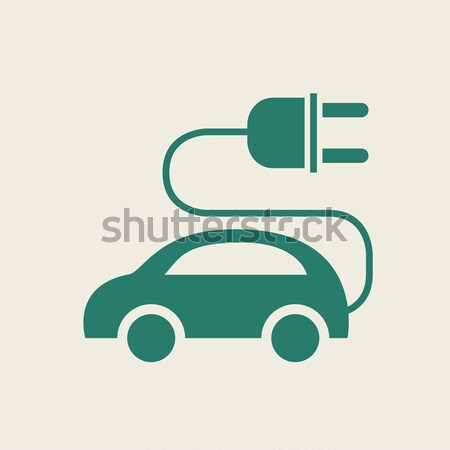 Eco icon ecologie schaduw vector eps Stockfoto © RAStudio