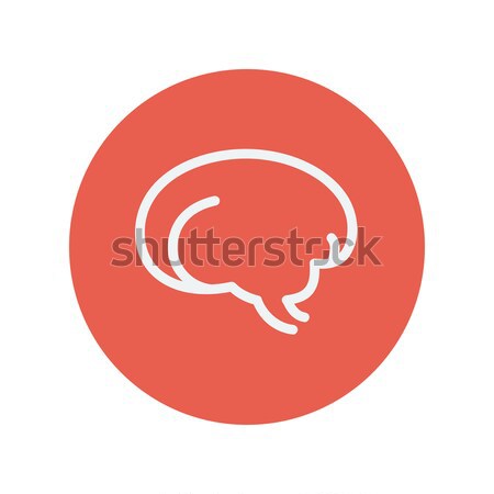 Human brain thin line icon Stock photo © RAStudio