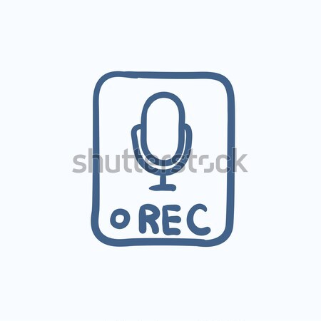 Record button line icon. Stock photo © RAStudio
