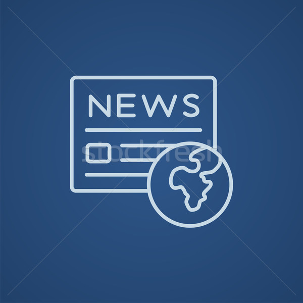 International newspaper line icon. Stock photo © RAStudio