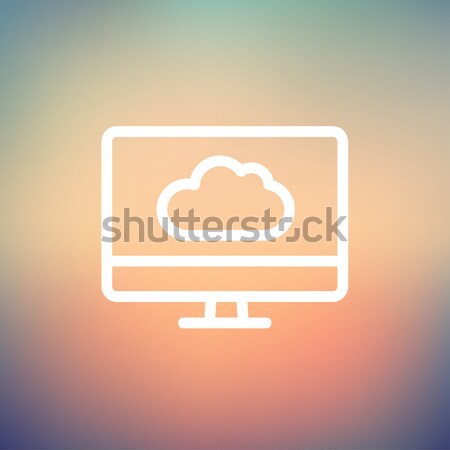 Cloud computing line icon. Stock photo © RAStudio