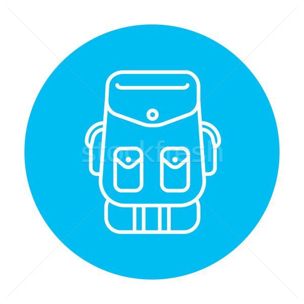 Stock photo: Backpack line icon.