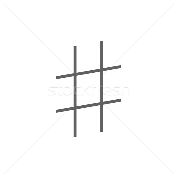 Hashtag symbol line icon. Stock photo © RAStudio