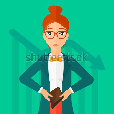 Bancrupt business woman. Stock photo © RAStudio