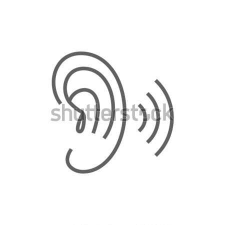 Human ear line icon. Stock photo © RAStudio