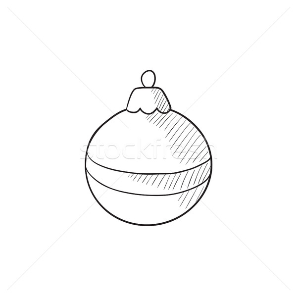 Christmas-tree decoration sketch icon. Stock photo © RAStudio