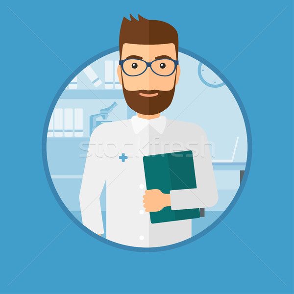 Doctor with file in medical office. Stock photo © RAStudio