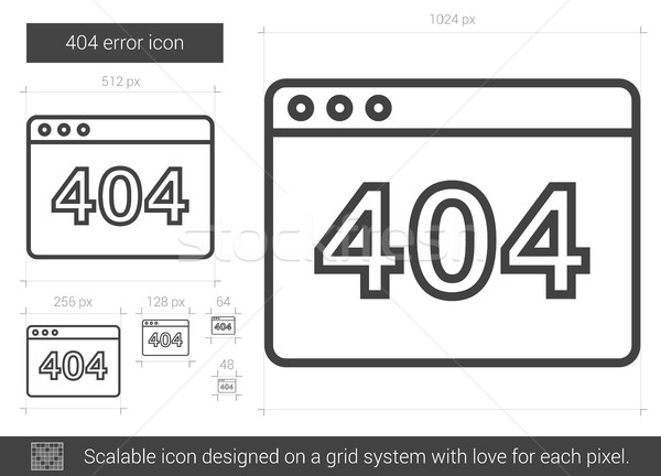Web error line icon. Stock photo © RAStudio