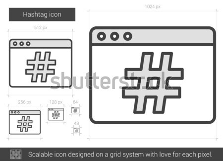 Colapso línea icono vector aislado blanco Foto stock © RAStudio