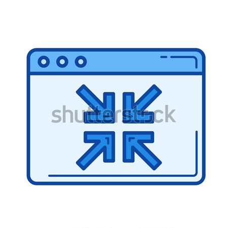 崩壊 行 アイコン ベクトル 孤立した 白 ストックフォト © RAStudio