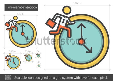 Time managment line icon. Stock photo © RAStudio