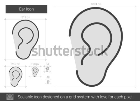 Ear line icon. Stock photo © RAStudio