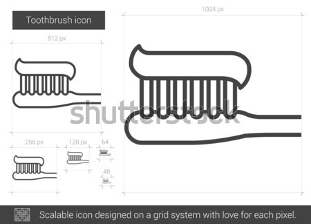 Toothbrush line icon. Stock photo © RAStudio