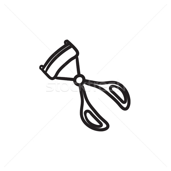 Eyelash curler sketch icon. Stock photo © RAStudio