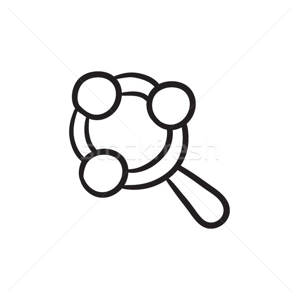 Baby rattle sketch icon. Stock photo © RAStudio