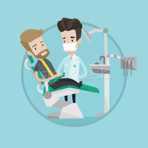 Patient and doctor at dentist office. Stock photo © RAStudio