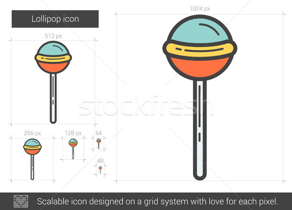 Lollipop line icon. Stock photo © RAStudio