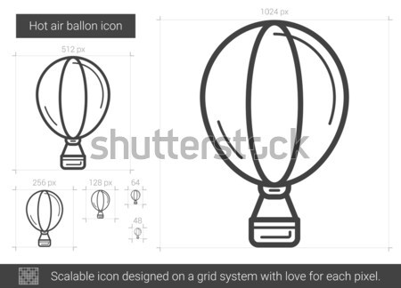 熱気球 行 アイコン ベクトル 孤立した 白 ストックフォト © RAStudio