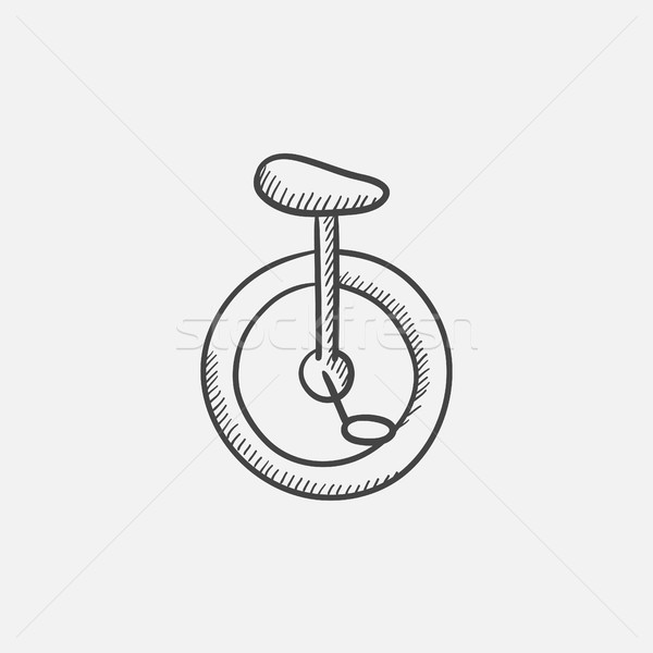 One wheel bicycle sketch icon. Stock photo © RAStudio