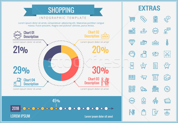 Shopping infografica modello elementi icone personalizzabile Foto d'archivio © RAStudio