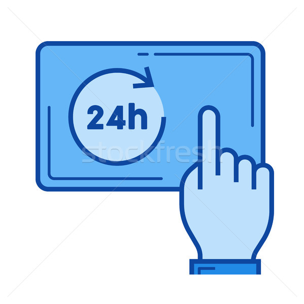 Twenty four hours service line icon. Stock photo © RAStudio