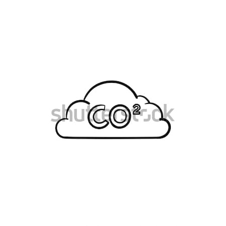 CO2 cloud hand drawn sketch icon. Stock photo © RAStudio