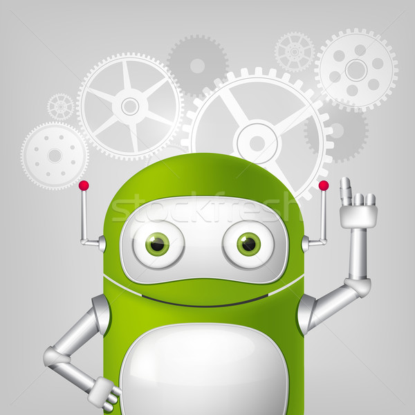 Verde robot ilustrare vector eps Imagine de stoc © RAStudio