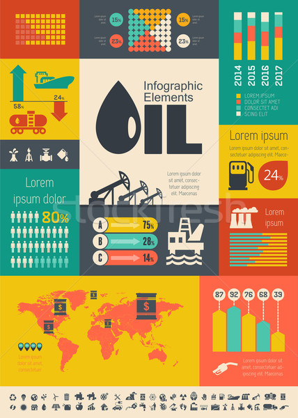 Industria petrolifera infografica modello elementi Foto d'archivio © RAStudio